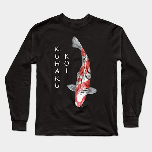 Koi Fish Kuhaku Variety Long Sleeve T-Shirt by Koiartsandus